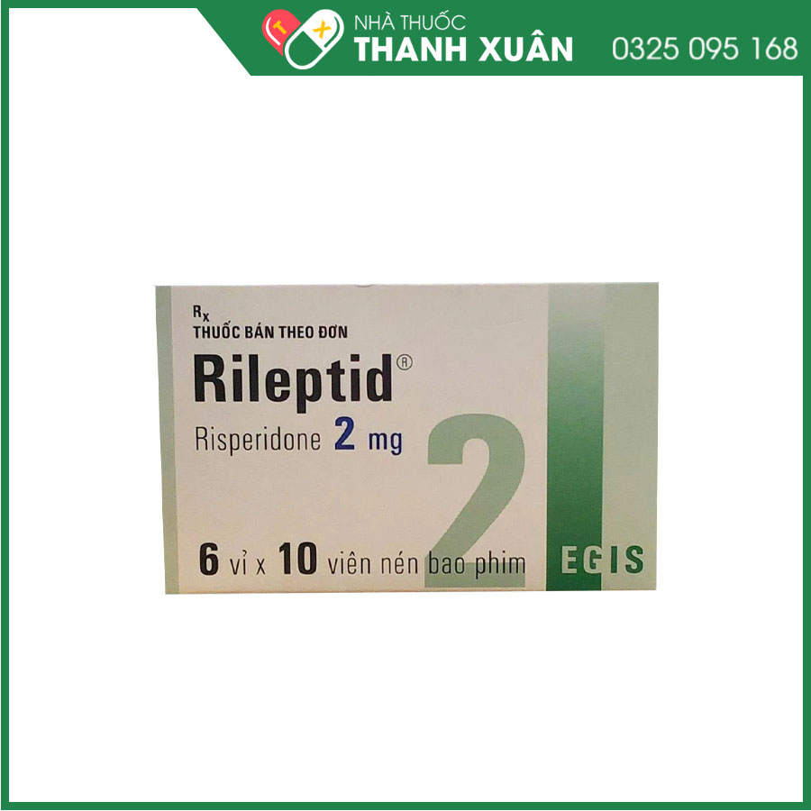 Rileptid 2mg điều trị tâm thần phân liệt, trầm cảm, lo âu hoặc rối loạn hành vi ở trẻ em và thanh niên